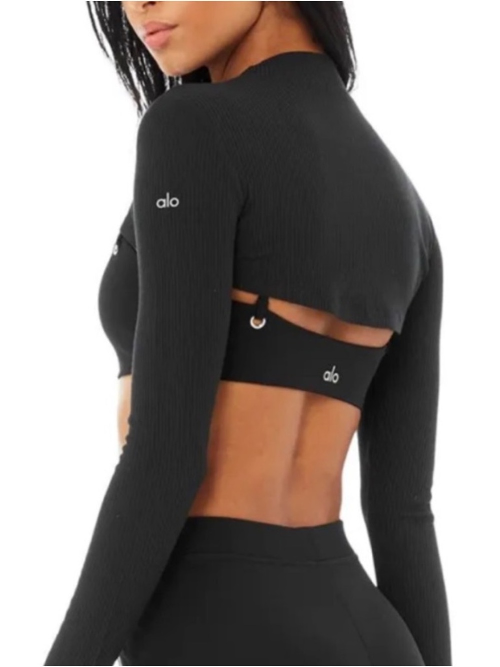 ALO Yoga Black Thrill Seeker Shrug